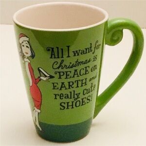 Hallmark Mug Christmas Humor Shoe Lovers Novelty Funny Saying Cup 14oz.